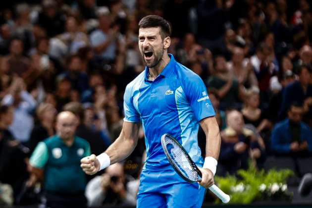 Novak Djokovic during Rolex Paris Masters Final on Day Seven at Palais Omnisports de Bercy on November 5, 2023 in Paris, France Photo by Just Pictures Paris Palais Omnisports de Bercy France Copyright: x x2023xEurasiaxSportxImagesx jp-en-EuSpIm-AB3_Rolex_Paris_Masters_05Nov2023_PR266
