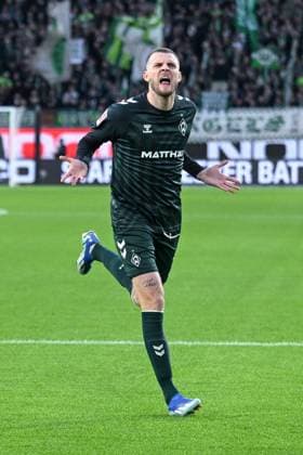 05 11 2023, Football, Bundesliga, Matchday 10 Season 2023 2024, VfL Wolfsburg SV Werder Bremen, Marvin Ducksch SV Werder Bremen celebrates the goal for 1 0 xRHR PHOTO TKx Copyright: RHR-FOTOx RHR-FOTO TK
