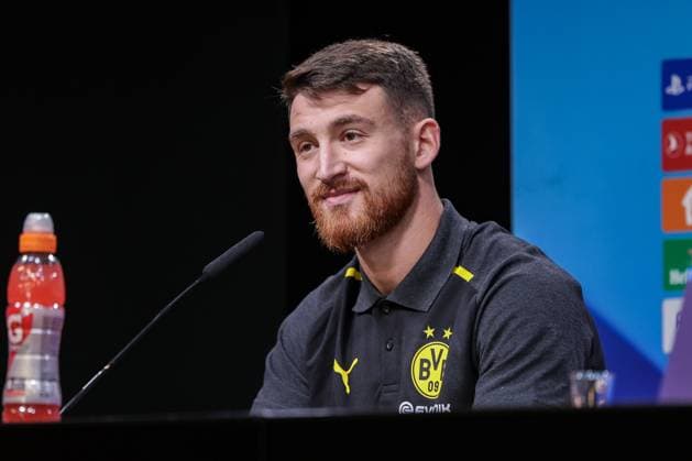 06 11 2023, Football, Season 2023 2024, UCL, UEFA Champions League, Group stage, Matchday 4, Press conference Borussia Dortmund, Salih Özcan Borussia Dortmund , Dortmund Signal Iduna Park NRW Germany xRHR PHOTO DEx Copyright: DennisxEwert RHR-FOTOx RHR-FOTO DE