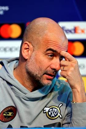 6th November 2023, Etihad Stadium, Manchester, England; press conference, PK, Pressekonferenz ahead of the UEFA Champions League group stage match against Young Boys in Manchester, England. Manchester City manager Pep Guardiola speaking to the media during today s press conference at the Etihad Campus ahead of tomorrow s Champions League Group G match versus Young Boys  ActionPlus12573434 AlanxMartin