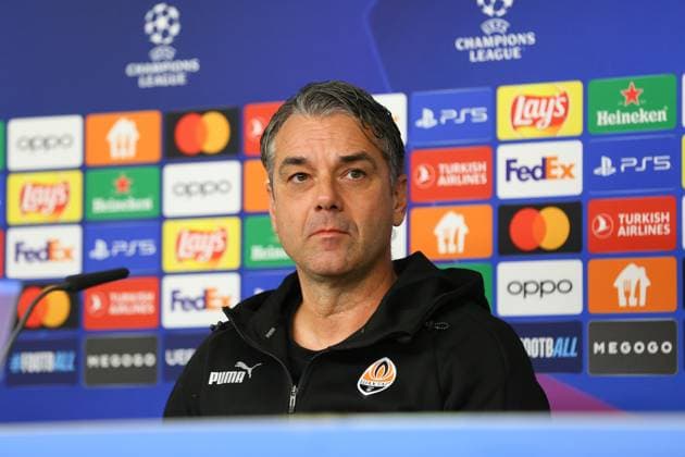 Soccer Men Season 2023 2024 UEFA Champions League I Matchday 4 Press Conference I Shakhtar Donetsk 06 11 2023 Marino Pusic Coach, Shakhtar Donetsk in focus Hamburg Volksparkstadion Hamburg Germany Copyright: xLobecax xHenningxRohlfsx