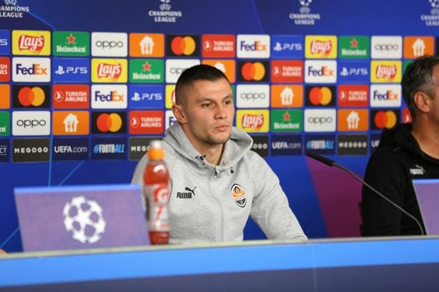 Soccer Men Season 2023 2024 UEFA Champions League I Matchday 4 Press Conference I Shakhtar Donetsk 06 11 2023 Oleksandr Zubkov 11, Shakhtar Donetsk in focus Hamburg Volksparkstadion Hamburg Germany Copyright: xLobecax xHenningxRohlfsx