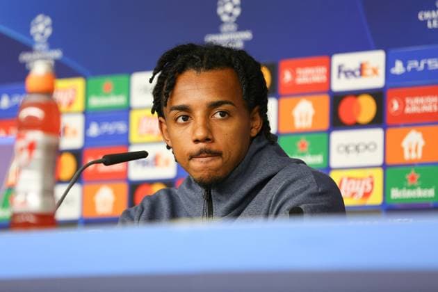 Soccer Men Season 2023 2024 UEFA Champions League I Matchday 4 Press Conference I FC Barcelona 06 11 2023 Jules Kounde 23, FC Barcelona in focus Hamburg Volksparkstadion Hamburg Germany Copyright: xLobecax xHenningxRohlfsx