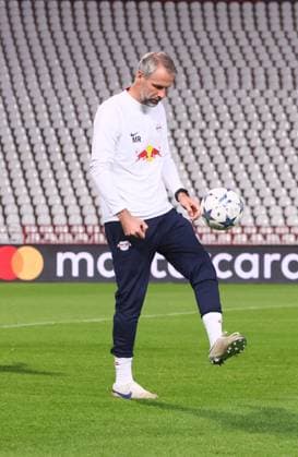 Red Star Belgrade RB Leipzig Training Champions League Beograd, 06 11 2023, Stadion Rajko Mitic, Fußball , UEFA Champions League, Gruppe G , 4 Spieltag, Matchday 1 , Red Star Belgrade vs RB Leipzig , Final training RB Leipzig , Im Bild Trainer Marco Rose RB Leipzig , Foto nur zur redaktionellen Nutzung bestimmt , UEFA regulations prohibit any use of photographs as image sequences and or quasi video ,