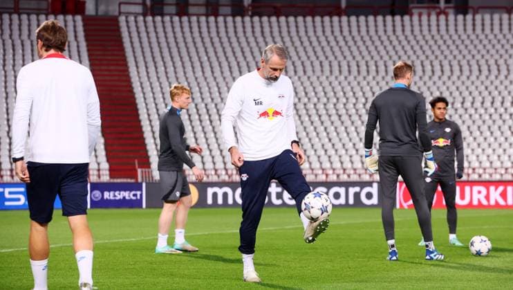 Red Star Belgrade RB Leipzig Training Champions League Beograd, 06 11 2023, Stadion Rajko Mitic, Fußball , UEFA Champions League, Gruppe G , 4 Spieltag, Matchday 1 , Red Star Belgrade vs RB Leipzig , Final training RB Leipzig , Im Bild Trainer Marco Rose RB Leipzig , Foto nur zur redaktionellen Nutzung bestimmt , UEFA regulations prohibit any use of photographs as image sequences and or quasi video ,