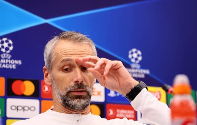 Red Star Belgrade RB Leipzig PK Champions League Beograd, 06 11 2023, Stadion Rajko Mitic, Fußball , UEFA Champions League, Gruppe G , 4 Spieltag, Matchday 1 , Red Star Belgrade vs RB Leipzig , Press conference before the match , In the picture coach Marco Rose, RB Leipzig , Photo for editorial use only , UEFA regulations prohibit any use of photographs as image sequences and or quasi video ,
