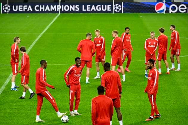 Media activities R Antwerp FC - Champions League 06 11 2023 PORTO, PORTUGAL - NOVEMBER 06 : players of R. Antwerp FC pictured during a training session prior to the UEFA Champions League match between FC Porto and Royal Antwerp FC on November 6, 2023 in Porto, Portugal, 06 11 2023 Porto Portugal  Copyright: xPeterxDexVoechtx