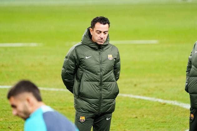Xavi FC Barcelona, Coach GER, Press conference FC Barcelona, Football, Champions League, Season 2023 2024, 06 11 2023 GER, Press conference FC Barcelona, Football, Champions League, Season 2023 2024, 06 11 2023 Hamburg Copyright: xEibner-Pressefoto MarcelxvonxFehrnx EP_MFN