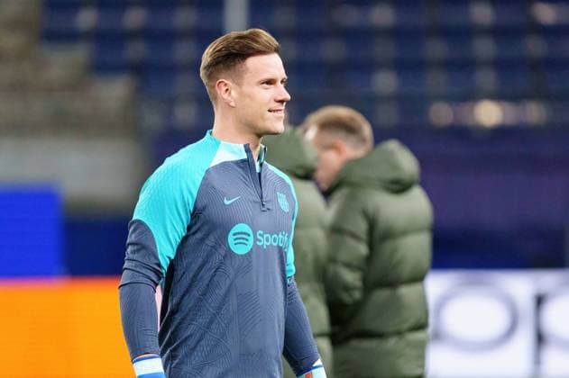 Marc Andre ter Stegen FC Barcelona, 01 GER, Press conference FC Barcelona, Football, Champions League, 2023 2024 season, 06 11 2023 GER, Press conference FC Barcelona, Football, Champions League, 2023 2024 season, 06 11 2023 Hamburg Copyright: xEibner-Pressefoto MarcelxvonxFehrnx EP_MFN