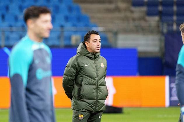Xavi FC Barcelona, Coach GER, Press conference FC Barcelona, Football, Champions League, Season 2023 2024, 06 11 2023 GER, Press conference FC Barcelona, Football, Champions League, Season 2023 2024, 06 11 2023 Hamburg Copyright: xEibner-Pressefoto MarcelxvonxFehrnx EP_MFN