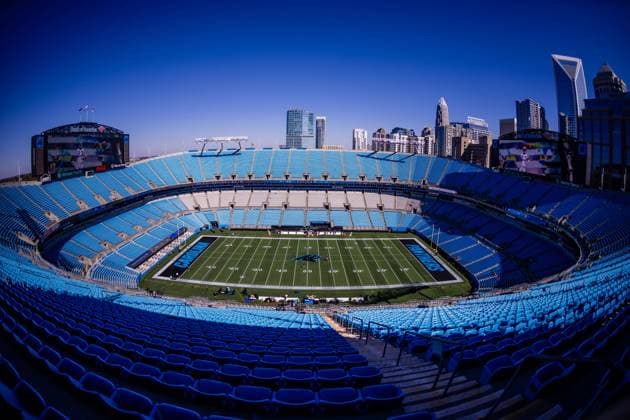 November 5, 2023: Overall of Bank of America Stadium before the NFL, American Football Herren, USA matchup between the Carolina Panthers and the Indianapolis Colts in Charlotte, NC. ( Cal Media) Charlotte United States - ZUMAc04_ 20231105_zma_c04_052 Copyright: xScottxKinserx