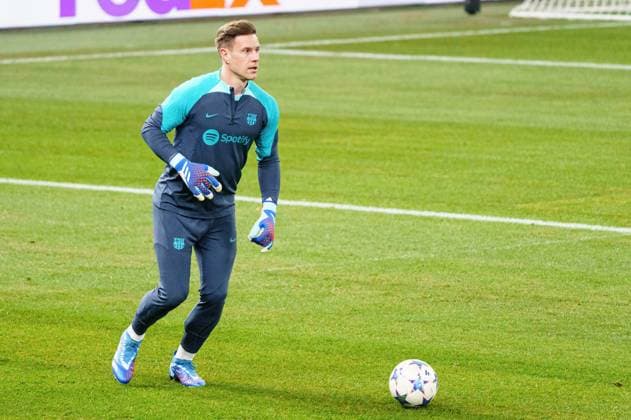 Marc Andre ter Stegen FC Barcelona, 01 GER, Training FC Barcelona, Football, Champions League, Season 2023 2024, 06 11 2023 GER, Training FC Barcelona, Football, Champions League, Season 2023 2024, 06 11 2023 Hamburg Copyright: xEibner-Pressefoto MarcelxvonxFehrnx EP_MFN