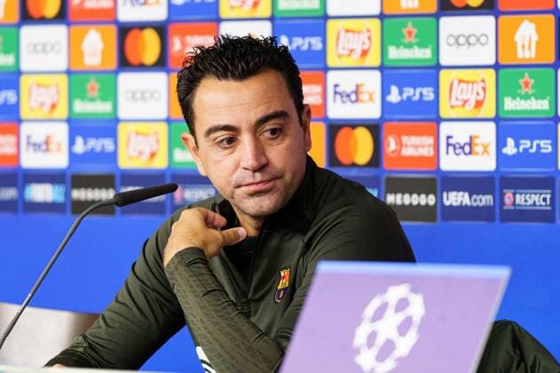 Xavi FC Barcelona, Coach GER, Press conference FC Barcelona, Football, Champions League, Season 2023 2024, 06 11 2023 GER, Press conference FC Barcelona, Football, Champions League, Season 2023 2024, 06 11 2023 Hamburg Copyright: xEibner-Pressefoto MarcelxvonxFehrnx EP_MFN