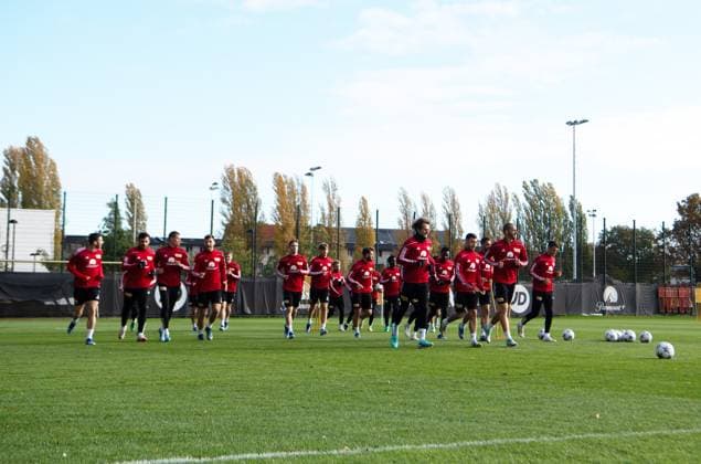 Football, Men, Season 2023 2024, Champions League, Training of 1 FC Union Berlin at Stadion An der Alten Försterei on the day before the match against SSC Napoli, Overview, 07 11 2023, Copyright: xSebastianxRäppold MatthiasxKochx
