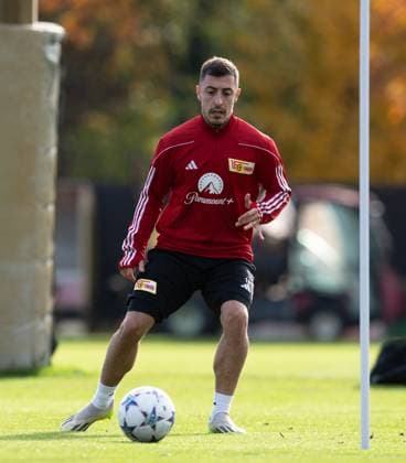 Football, Men, Season 2023 2024, Champions League, Training of 1 FC Union Berlin at the stadium An der Alten Försterei the day before the match against SSC Napoli, Josip Juranovic 1 FC Union Berlin , 07 11 2023, Copyright: xSebastianxRäppold MatthiasxKochx