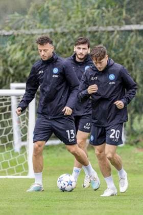 Italy: training session SSC Napoli SSC Napoli players made their last training ahead of their UEFA Champions League against Union Berlin at Konami Center on November 07, 2023, in Castel Volturno, Italy. ABPH7941A Copyright: xAntonioxBalascox