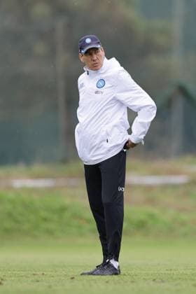 Italy: training session SSC Napoli SSC Napoli s French coach Rudi Jose Garcia looks during training ahead of the UEFA Champions League match against Union Berlin at the Konami Center on 07 November 2023, in Castel Volturno, Italy. ABPH8405 Copyright: xAntonioxBalascox
