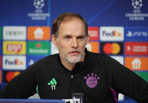 Munich, Germany 07 November 2023 Football, Men, Season 2023 2024, FC Bayern Munich, International Press Conference, Allianz Arena Thomas Tuchel, Coach FC Bayern Munich Head, Portrait