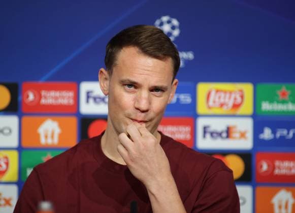 Munich, Germany 07 November 2023 Soccer, Men, Season 2023 2024, FC Bayern Munich, International Press Conference, Allianz Arena Manuel Neuer FC Bayern Munich Head, Portrait ,thinking, thoughtful, hand on mouth