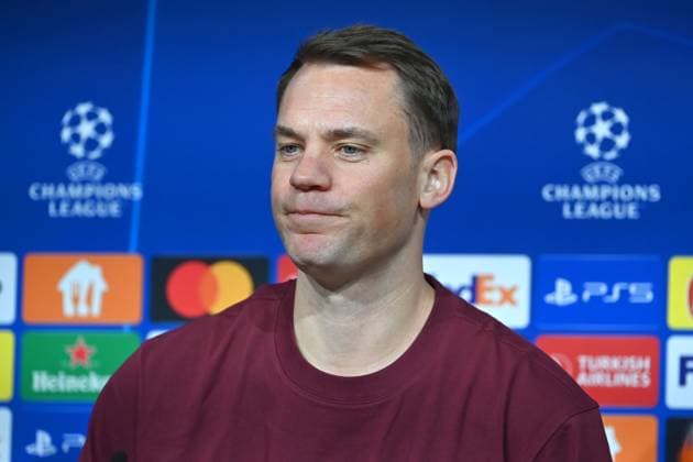 Manuel NEUER Goalkeeper Bayern Muenchen , single picture,cropped single motif,portrait,portrait,portrait Football Champions League Group Stage 4 Matchday FC Bayern Muenchen Galatasaray Istanbul PRESS CONFERENCE on 07 11 2023, Â