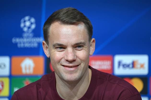 Manuel NEUER Goalkeeper Bayern Muenchen , single picture,cropped single motif,portrait,portrait,portrait Football Champions League Group Stage 4 Matchday FC Bayern Muenchen Galatasaray Istanbul PRESS CONFERENCE on 07 11 2023, Â