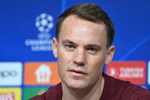 Manuel NEUER Goalkeeper Bayern Muenchen , single picture,cropped single motif,portrait,portrait,portrait Football Champions League Group Stage 4 Matchday FC Bayern Muenchen Galatasaray Istanbul PRESS CONFERENCE on 07 11 2023, Â