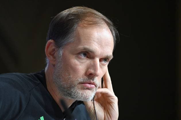 Coach Thomas TUCHEL Bayern Muenchen , single picture,cropped single motif,portrait,portrait,portrait Football Champions League group stage 4 matchday FC Bayern Muenchen Galatasaray Istanbul PRESS CONFERENCE on 07 11 2023, Â