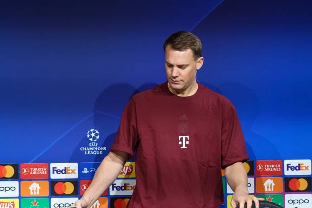 Manuel Neuer FC Bayern Muenchen, 01 comes to the press conference, Galatasaray SK, International Press Conference Champions League, Season 23 24, 07 11 2023 , FC Bayern Muenchen, International Press Conference Champions League, Season 23 24, 07 11 2023 Muenchen Copyright: xEibner-Pressefoto JennixMaulx EP_JML