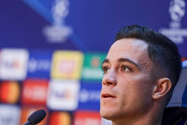 Italy: press conference, PK, Pressekonferenz SSC Napoli SSC Napoli s Italian forward Giacomo Raspadori looks during the SSC Napoli press conference the day before the Champions League football match against Union Berlin at the Konami center in Castel Volturno on 07 November 2023 ABPH8703 Copyright: xAntonioxBalascox