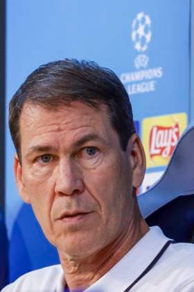 Italy: press conference, PK, Pressekonferenz SSC Napoli SSC Napoli s French coach Rudi Jose Garcia looks during the SSC Napoli press conference the day before the Champions League football match against Union Berlin at the Konami center in Castel Volturno on 07 November 2023 ABPH8875 Copyright: xAntonioxBalascox