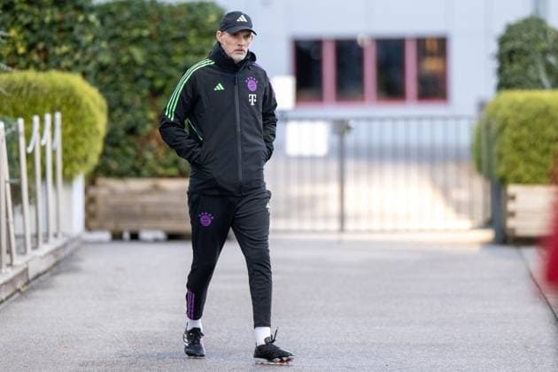 Head coach Thomas Tuchel FC Bayern Muenchen , FC Bayern Muenchen, Official final training before the UEFA Champions League match 4 matchday, against Galatasaray Istanbul, season 2023 2024 at Saebener Strasse 07 11 2023 DFB regulations prohibit any use of photographs as image sequences and or quasi video Muenchen Bayern Germany Copyright: xkolbert-press UlrichxGamelx