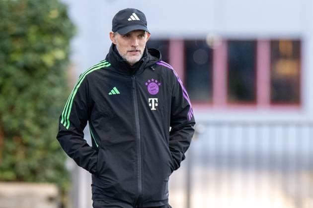 Head coach Thomas Tuchel FC Bayern Muenchen , FC Bayern Muenchen, Official final training before the UEFA Champions League match 4 matchday, against Galatasaray Istanbul, season 2023 2024 at Saebener Strasse 07 11 2023 DFB regulations prohibit any use of photographs as image sequences and or quasi video Muenchen Bayern Germany Copyright: xkolbert-press UlrichxGamelx