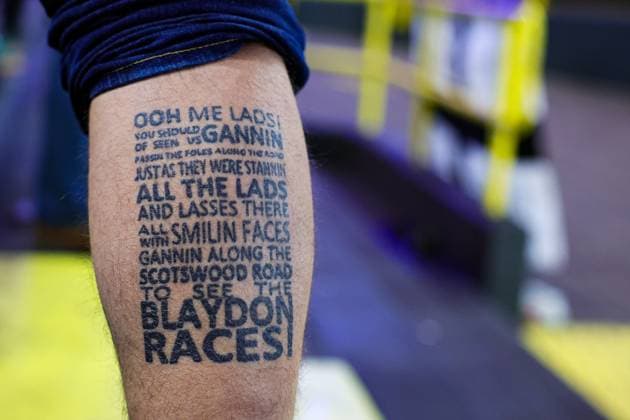 Borussia Dortmund v Newcastle United Champions League 07 11 2023. Newcastle United fans tattoo during the Champions League match between Borussia Dortmund and Newcastle United at Signal Iduna Park, Dortmund, Germany on 7 November 2023. Editorial use only , Copyright: xNigelxKeenex PSI-18358-0007