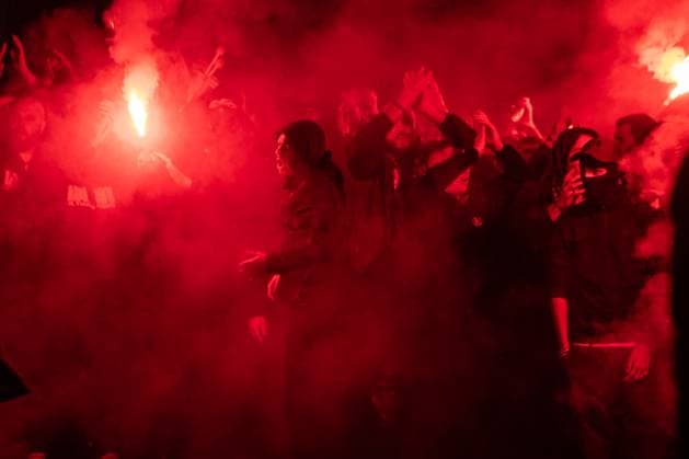 Photo Claudio Furlan LaPresse 07-11-2023 Milan, Italy - Paris Saint Germain fans in Piazza Duomo in the day of the Champions League match against AC Milan  Copyright: xClaudioxFurlan LaPressex