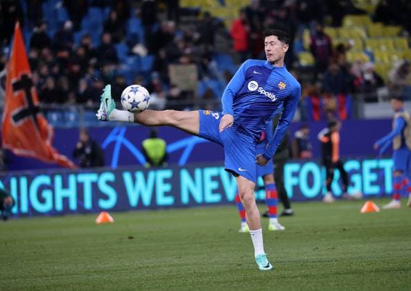 Robert Lewandowski FC Barcelona Football, UEFA Champions League, Group stage, Season 2023 2024, Men, UCL, Men, Volksparkstadion, FC Shakhtar Shakhtar Donetsk UKR vs FC Barcelona