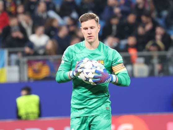 Marc Andre ter Stegen FC Barcelona Football, UEFA Champions League, Group stage, Season 2023 2024, Men, UCL, Men, Volksparkstadion, FC Shakhtar Shakhtar Donetsk UKR vs FC Barcelona