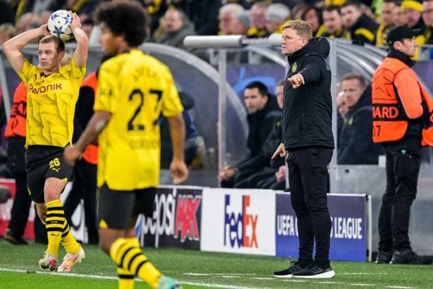 DORTMUND - Newcastle United FC coach manager Eddie Howe during the UEFA Champions League match between Borussia Dortmund and Newcastle United FC at Signal Iduna Park on November 7, 2023 in Dortmund, Germany. ANP Hollandse Hoogte UEFA Champions League 2023 24 2023 2024 xVIxANPxSportx xGerritxvanxKeulenxIVx 483266783 originalFilename: 483266783.jpg