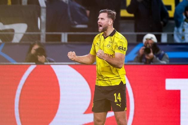 07 11 2023, Football, Season 2023 2024, UCL, UEFA Champions League, Group stage, Matchday 4, Borussia Dortmund Newcastle United, Niclas Füllkrug Borussia Dortmund celebrates the 1-0 goal, Dortmund Signal Iduna Park NRW Germany xRHR PHOTO DEx Copyright: DennisxEwert RHR-FOTOx RHR-FOTO DE