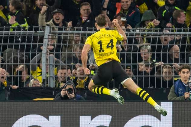 UEFA Champions League, Borussia Dortmund Newcastle United, 7 11 2023 Niclas Fuellkrug Borussia Dortmund, 14 celebrates his goal for 1 0 UEFA Champions League, Borussia Dortmund Newcastle United, preliminary round 4 matchday, on 7 11 2023, Signal Iduna Park, Dortmund UEFA regulations prohibit any use of photographs as image sequences and or quasi video Copyright: xBEAUTIFULxSPORTS Meuselx