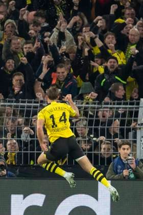 UEFA Champions League, Borussia Dortmund Newcastle United, 7 11 2023 Niclas Fuellkrug Borussia Dortmund, 14 celebrates his goal for 1 0 UEFA Champions League, Borussia Dortmund Newcastle United, preliminary round 4 matchday, on 7 11 2023, Signal Iduna Park, Dortmund UEFA regulations prohibit any use of photographs as image sequences and or quasi video Copyright: xBEAUTIFULxSPORTS Meuselx