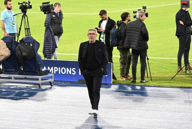 Soccer, Men, Season 2023 2024, Champions League Group C, Matchday 4 , SSC Napoli 1 FC Union Berlin, Stadium inspection and press conference of 1 FC Union at the Stadio Diego Armando Maradona in Naples the day before the match, Coach Urs Fischer 1 FC Union , 07 11 2023, Copyright: xMatthiasxKochx