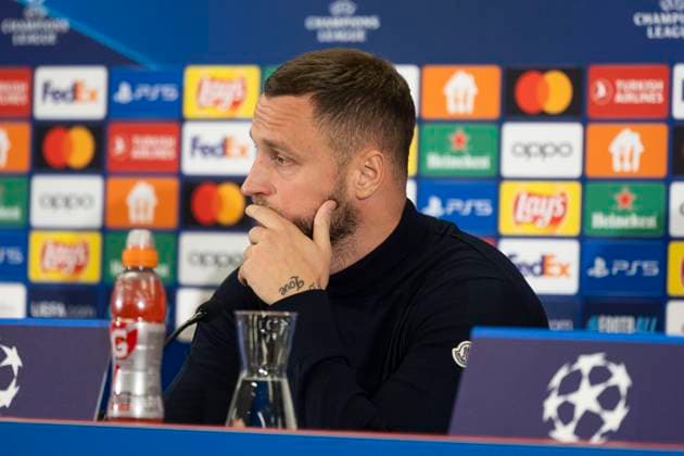 SOCCER - UEFA CL, RBS vs Inter, preview SALZBURG,AUSTRIA,07.NOV.23 - SOCCER - UEFA Champions League, group stage, Red Bull Salzburg vs FC Internazionale Milano, preview, press conference, PK, Pressekonferenz Inter. Image shows Marko Arnautovic (Inter). GEPAxpictures xGintarexKarpaviciute