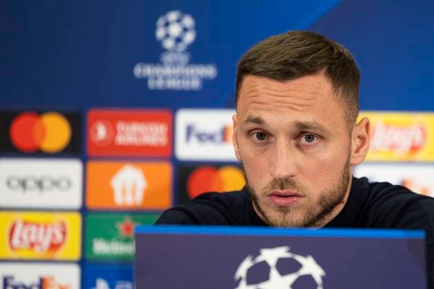 SOCCER - UEFA CL, RBS vs Inter, preview SALZBURG,AUSTRIA,07.NOV.23 - SOCCER - UEFA Champions League, group stage, Red Bull Salzburg vs FC Internazionale Milano, preview, press conference, PK, Pressekonferenz Inter. Image shows Marko Arnautovic (Inter). GEPAxpictures xGintarexKarpaviciute