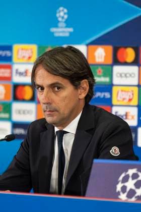 SOCCER - UEFA CL, RBS vs Inter, preview SALZBURG,AUSTRIA,07.NOV.23 - SOCCER - UEFA Champions League, group stage, Red Bull Salzburg vs FC Internazionale Milano, preview, press conference, PK, Pressekonferenz Inter. Image shows head coach Simone Inzaghi (Inter). GEPAxpictures xGintarexKarpaviciute
