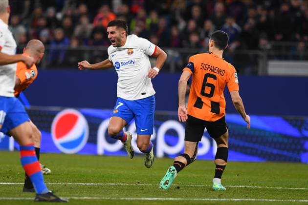 HAMBURG, GERMANY - 7 NOVEMBER, 2023: The UEFA Champions League match between FC Shakhtar Donetsk vs FC Barcelona, Barca at Volksparkstadion  Copyright: xVItaliixKliuievx