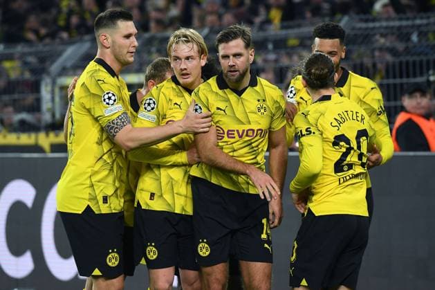 Soccer Champions group stage matchday 4 Borussia Dortmund Newcastle United on 07 11 2023 at Signal Iduna Park in Dortmund Goal celebration for 1 0 by Niclas Füllkrug Dortmund xRx