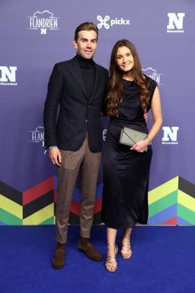 Belgian Steff Cras of TotalEnergies pictured at the blue carpet of the Flandrien award ceremony for the best Belgian cyclist of the 2023 cycling season, organized by newspaper Het Nieuwsblad , in Oostende, on Tuesday 07 November 2023. KURTxDESPLENTER  x79477533x