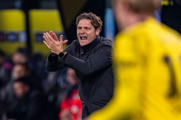 Soccer Champions League Matchday 4 Borussia Dortmund Newcastle United on 07 11 2023 at Signal Iduna Park Dortmund coach Edin Terzic gives instructions IMPORTANT NOTE In accordance with UEFA regulations, it is prohibited to use or have used photographs taken in the stadium and or of the match in the form of sequential images and or video-like photo series Copyright: xKirchner DavidxInderliedx