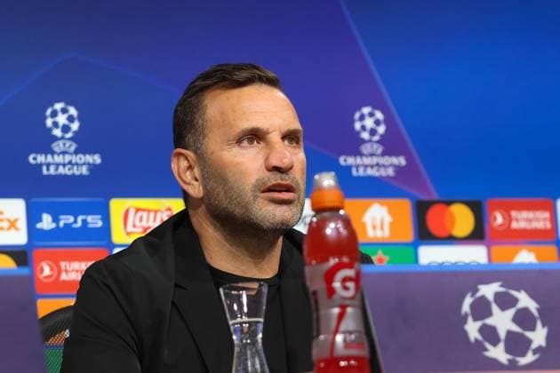Okan Buruk Galatasaray Istanbul SK, Head coach at the press conference, Galatasaray Istanbul SK, International Press Conference Champions League, Season 23 24, 07 11 2023 , Galatasaray Istanbul SK, International Press Conference Champions League, Season 23 24, 07 11 2023 Muenchen Copyright: xEibner-Pressefoto JennixMaulx EP_JML