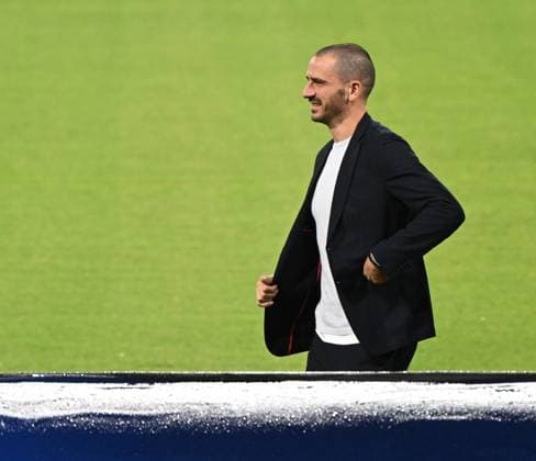 Football, Men, Season 2023 2024, Champions League Group C, Matchday 4, SSC Napoli 1 FC Union Berlin, Stadium inspection and press conference of 1 FC Union at the Stadio Diego Armando Maradona in Naples the day before the match, Leonardo Bonucci 1 FC Union Berlin 07 11 2023, Copyright: xMatthiasxKochx